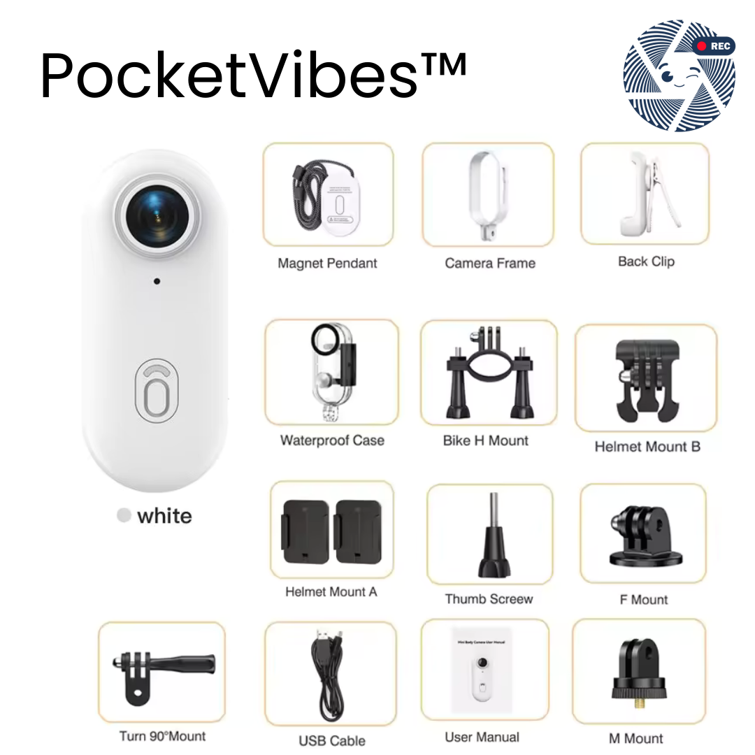 PocketVibes™ — Pocket Size POV Action Camera