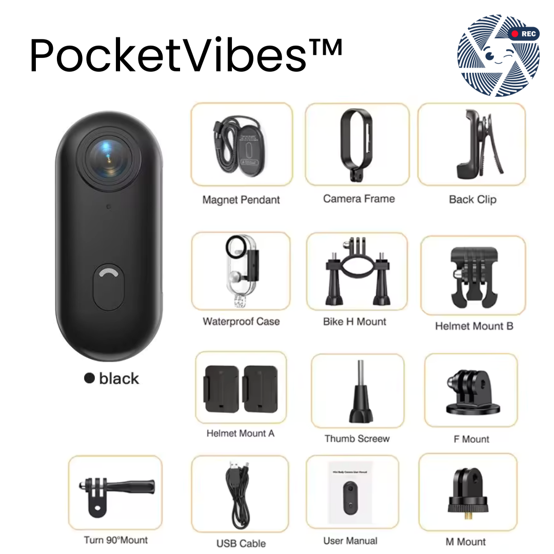 PocketVibes™ — Pocket Size POV Action Camera